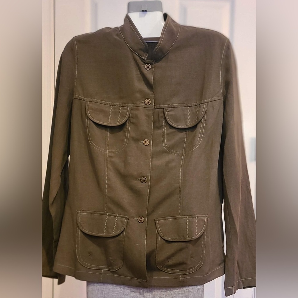 TravelSmith Olive Green Blazer